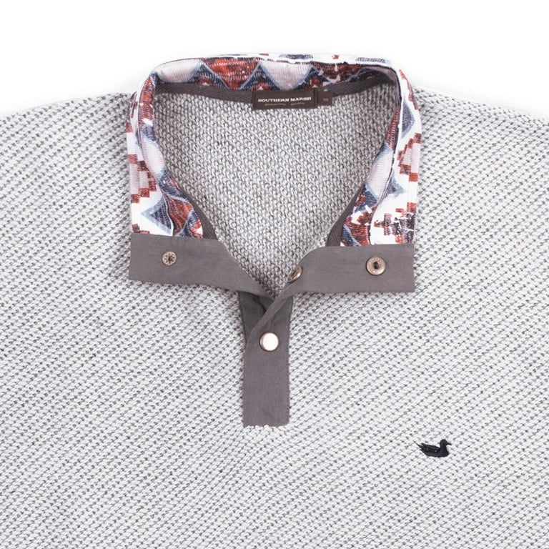 Pawleys Rope Pullover in Light Gray by Southern Marsh FINAL SALE