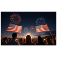 thumbnail image 6 of Fabric Material American Flags Patriotic Banner Fireworks Design Decorative Evening Celebration for National Day Outdoor Event Independence Day, 6 of 8
