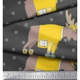 thumbnail image 3 of Soimoi Gray Heavy Satin Fabric Dot & Animals Kids Print Fabric by Yard 54 Inch Wide, 3 of 3