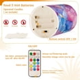 thumbnail image 5 of Yayeee Flameless Candles with Remote Flickering Battery Operated Multi Color Changing, Watercolor Blue Marble Pattern, 5 of 7