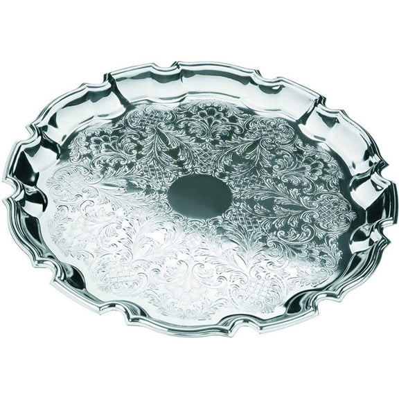 Silver Plated by Queen Anne Serving Tray 24 cm, Made in England