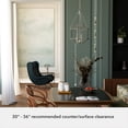 thumbnail image 6 of Hunter - Indria 3-light Brushed Nickel, Medium Size Pendant Light, Dimmable, Casual Style, Geometric Shaped, for Bedrooms, Dining, Living Rooms - 19368, 6 of 8