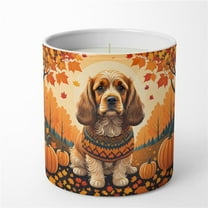 Carolines Treasures DAC1038CDL 10 oz Unisex Cocker Spaniel Fall Decorative Soy Candle