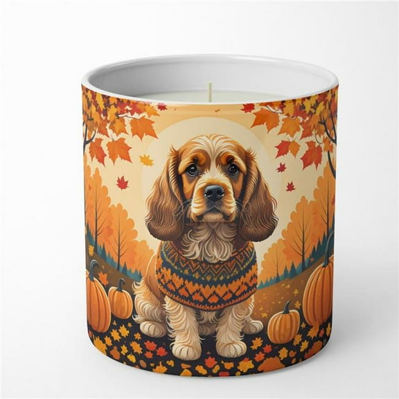 Carolines Treasures DAC1038CDL 10 oz Unisex Cocker Spaniel Fall Decorative Soy Candle