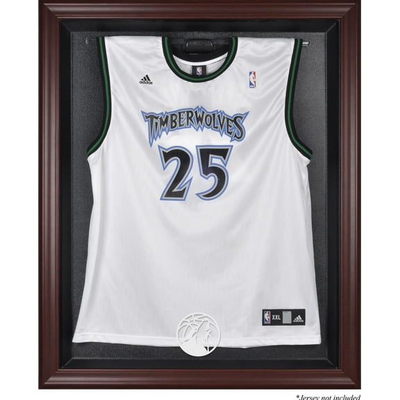 Minnesota Timberwolves Mahogany Framed Team Logo Jersey Display Case