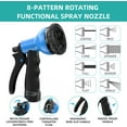 thumbnail image 5 of SUNDAN Expandable Garden Hose 100ft No Kink Flexible Water Hoses for Outdoor with 8-Pattern Spray Nozzle(Black/Blue), 5 of 6