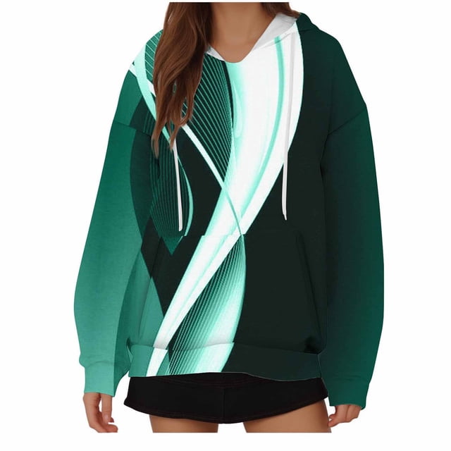 Birdeem Hauts Amples pour Femmes Sweat à Capuche Manches Longues Sport