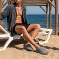 thumbnail image 3 of Cushionaire Feather EVA Mens Sandals – Slip On Recovery Slides, Lightweight Water Shoes for Men, 3 of 19