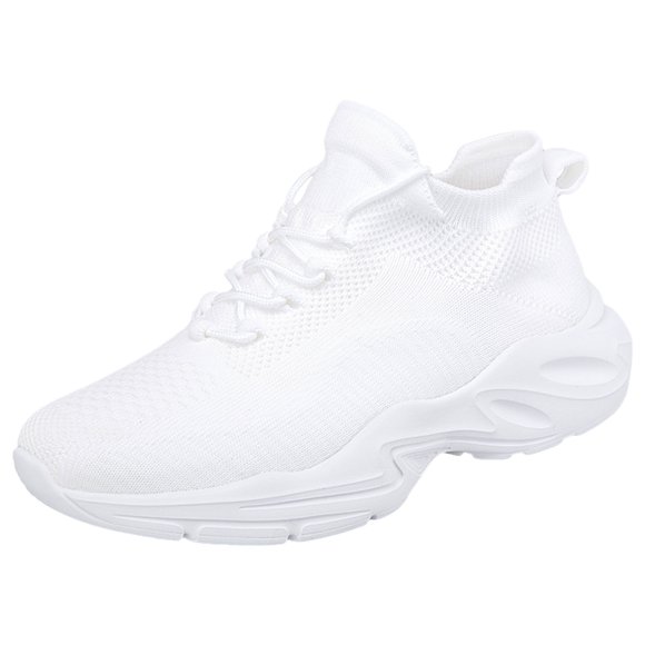 HBFAGFB Sneakers for Women Simple Comfort Lace up Sneakers Running Jogging Women's Shoes White Size 37