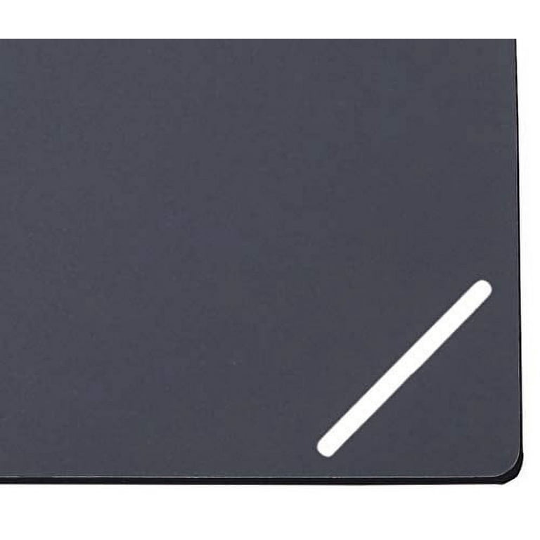 Desk Pad with Transparent Lift-Top Overlay and Antimicrobial Protection,  22 x 17, Black Pad, Transparent Frost Overlay
