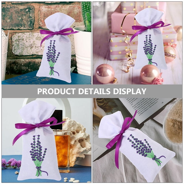 MOKKHNB 9Pcs Assorted Color Lavender Sachet Pouch Bags for Home Car Wardrobe Storage and Decoration