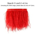 thumbnail image 6 of Party Crafts Accessories DIY Wedding Dress 8-10 CM Wide Ostrich Feathers Trim Plumes Ribbon Selvage 1 Meter Long SHRIMP PINK, 6 of 8