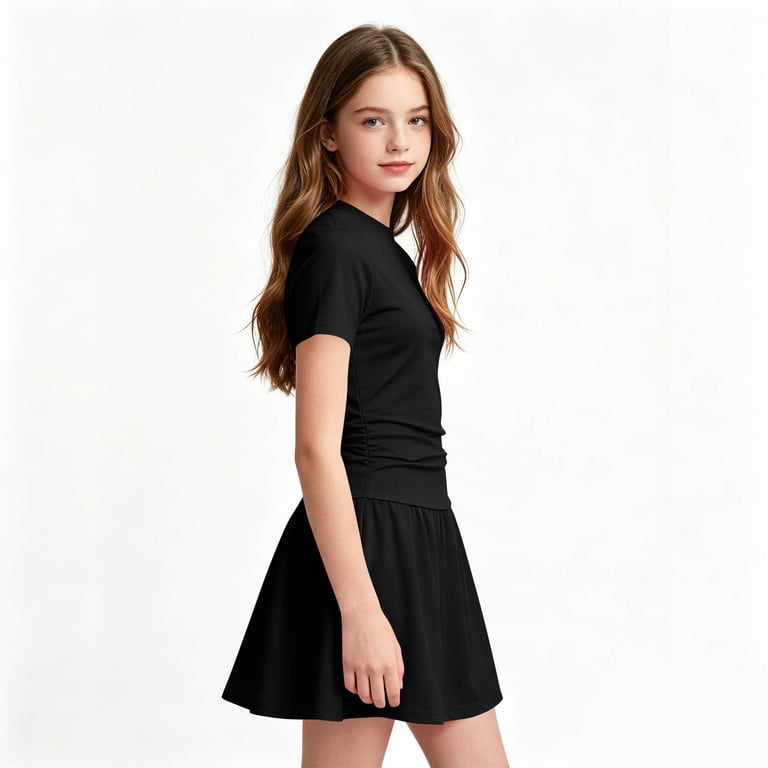 is a short dress business casual BTFBM Fall Dresses for Women 2026 Elegant Classy Cocktail Mini Select Pants size:32W The fabric is comfortable ModelID: 63 Casual Ice Blue Dress
