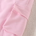 thumbnail image 5 of Toddler Infant Baby Girl Turtleneck Ruffle Sleeve Sweater Pink Cargo Pants Fall Winter Outfit 9M-5Y, 5 of 5