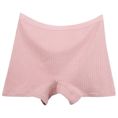 Women S Ice Silk Panties Casual Cotton Solid Plus Size High Waisted Underwear Soft Breathable Full Briefs PantiesPinkXXXXL