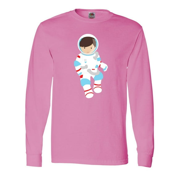 Inktastic Cute Boy, Astronaut, Cosmonaut, Space Flight Long Sleeve T-Shirt