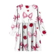 thumbnail image 6 of Valentine's Day Dresses for Girls Cute Heart Graphic A Line Dress Crewneck Long Sleeve Casual Dress Size 4-14, 6 of 6