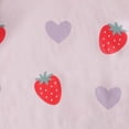 thumbnail image 6 of SERTG Baby Girls Strawberry Prints Bodysuit Ruffle Long Sleeve Snap Closure Rompers Kids Cute Everyday Jumpsuit Comfort Fit Infant One-Piece Outfit(Purple,3 Months), 6 of 7