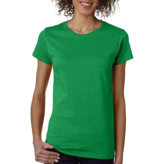 Gildan T-Shirt en Jersey de Confort à Col Épais avec Ruban pour Femmes, Style G5000L
