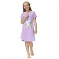 thumbnail image 4 of 5-14T SILVERCELL Girls Nightgowns Short Sleeve Cute Cartoon Print Pajama Sleep Dress For Kids Homerwear, 4 of 7