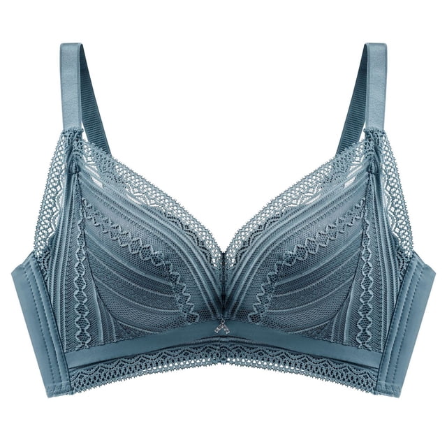 Abcnature Full Coverage Bras for Women Solid Seamless Underwear without Steel Rims Detachable Chest Sagging Wave Pattern Bras