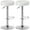 White, variant on Costway 1 PC Round  Backless Bar Stool Adjustable Swivel Pub Chair U Leather with Footrest Black