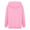 thumbnail image 4 of Jacenvly Unisex Gifts for Adults Long Sleeve Shirts Heart Pattern Hooded Loose Fashion Valentine'S Day Printed Hooded Plush Hoodie Top Hooded Hoodie Pink, 4 of 4