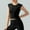 Black, variant on Brondbend Sports Bras for Women Large Bust Pullover Compression Short Sleeved Fixed Chest Cushion Sexy Backless Tank top Sports Bra Stylish Yoga Fitness Underoutfit Bra Up to 65% off Black L