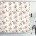 thumbnail image 1 of Floral Shower Curtain, A Delicate Bouquet of Fresh Spring Flowers with Rose Ranunculus Magnolia Peonies, Fabric Bathroom Set with Hooks, 69W X 84L Inches Extra Long, Multicolor, by Ambesonne, 1 of 3