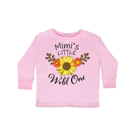 

Inktastic Mimi s Little Wild 1 with Beautiful Sunflower Gift Toddler Boy or Toddler Girl Long Sleeve T-Shirt