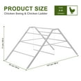 thumbnail image 5 of Metal Chicken Perch with Swing & Ladder - Heavy Duty Roosting Bar Gym for 10-12 Chickens, Grey, 5 of 6