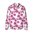 thumbnail image 3 of Daiia Orchids Flowers UPF 50+ Sun Protection Hoodie Jacket Lightweight Long Sleeve Sun Shirt for Women Men with Pocket Hiking Outdoor-3X-Large, 3 of 9