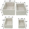 thumbnail image 3 of Sorbus Storage Baskets 4-Piece Set - Stackable Woven Basket Paper Rope Bin Boxes for Makeup, Bathroom, Office Supplies, Bedroom, Closet (Beige), 3 of 7