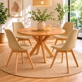thumbnail image 2 of Sillas de Comedor Modernas con Asiento Acolchado de Diseño Minimalista Tipo Eames Pedestal - Sillas Ergonomicas Acojinadas con Estructura de Madera Ideales para Interior Set de 4 Piezas, 2 of 5