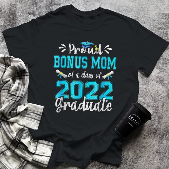 Proud Bonus Mom Of A Class Of Senior Graduate Gift, Small, Black