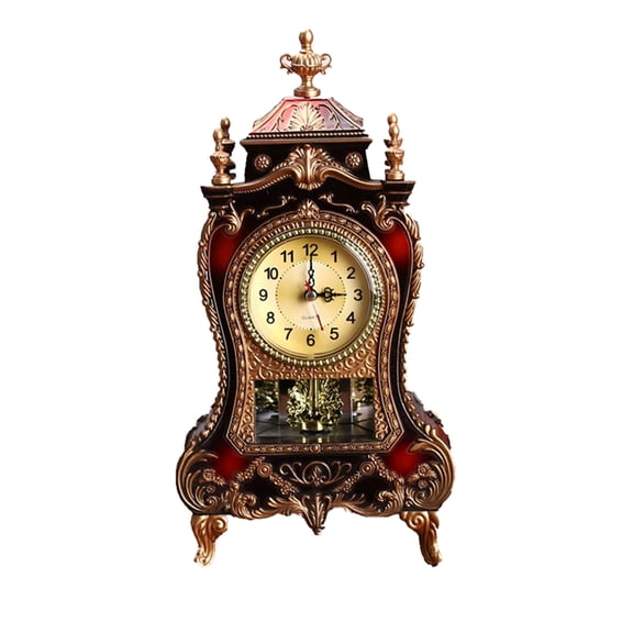 DEEPCRAFF Antique Style European Clocks Table Clock Plastic Timekeeping 1Pcs