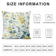 thumbnail image 5 of Flowers Throw Pillow Covers Spring Floral Pattern Yellow Blue Square Pillowcases for Home Decor Sofa Car Bedroom Pillow case, 5 of 5
