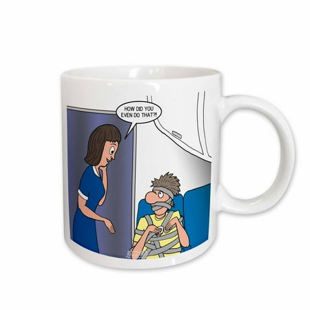

3dRose Airline Safety - Fasten Your Seat Belt Ceramic Mug 11-ounce
