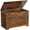 Rustic Brown, variant on Box Storage Chest, Wooden Trunk Bench w/Flip-top Lid & Safety Hinge, Bedroom Storage w/ 100L Storage Area (Pink)