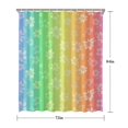 thumbnail image 5 of Pioneer Flower Floral Print Pattern Shower Curtain 72"x84", Bathroom Decorative Shower Curtain Set with 12 Hooks, Waterproof Washable, 5 of 6