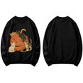 thumbnail image 4 of WEIWEN Halloween Sweatshirt for Women Cute Cat Pumpkin Face Graphic Crewneck Long Sleeve Fall Outfits for Women Going Out Tops Casual Spooky Season Sweaters Women's Clothing S, 4 of 4
