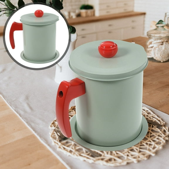 HONITANO 1Set Cooking Grease Container with Strainer for Oil Storage and Filtering in Kitchens