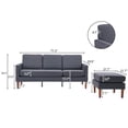 thumbnail image 7 of L Shape Sofa Reversible Sectional Sofa Couch for Small Apartment Couch 3-seat Sectional Couch (Dark Grey), 7 of 7