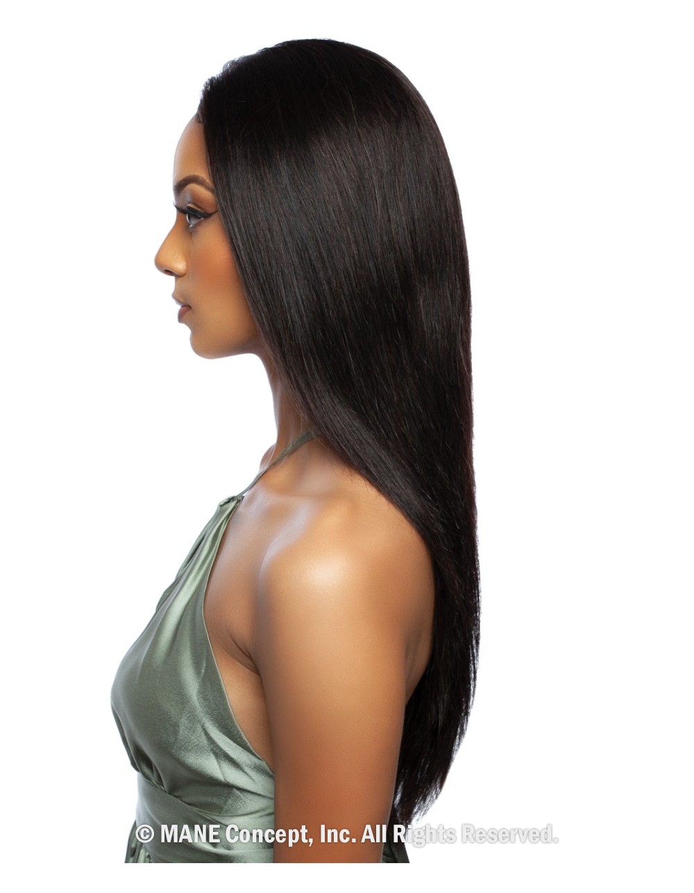 Mane Concept Trill 100% Human Hair HD Whole Lace Wig - TROH402 13A STRAIGHT 24" (NATURAL BLACK)