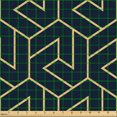 thumbnail image 2 of Ambesonne Geometric Fabric by the Yard Upholstery, Square Pattern Stripes, 3 Yards, Pale Yellow Charcoal Grey, 2 of 5