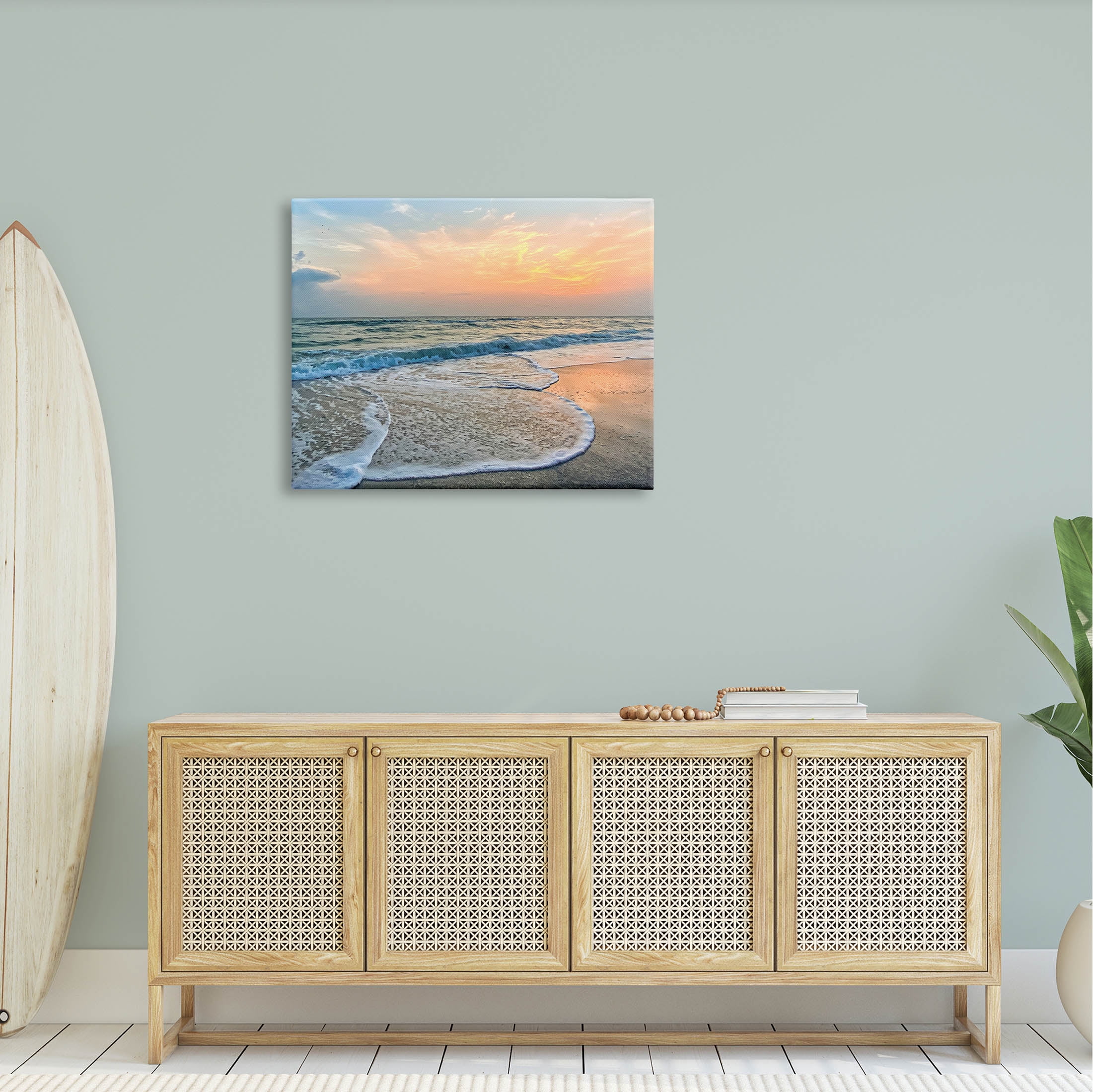 Stupell Industries Vast Panoramic Beach Layered Waves Photograph Gallery Wrapped Canvas Print Wall Art, Design by Mary Lou Photography