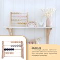thumbnail image 2 of Wood Abacus Toy Beads Counting Playthings Simple Design Early Education Math Learning Toys Educational Prop Home Decoration Blue, 2 of 9