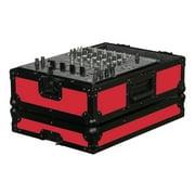 UNIVERSAL DESIGNER DJ 12" DJ MIXER CASE, BLACK ON RED