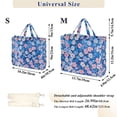 thumbnail image 2 of FORMRS Womens Corduroy Tote Bag Crossbody Shoulder Handbag with Pocket, Blue Daisy, 2 of 7