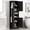 Black C, variant on Leavader Tall Bathroom Storage Cabinet Freestanding Linen Tower White MDF with 4 Doors 3 Drawers Adjustable Shelves Aluminum Alloy Hook
